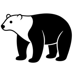 Polar Bear silhouette vector illustration on a white background