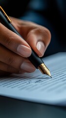 Businessman Signing a Formal Contract Agreement