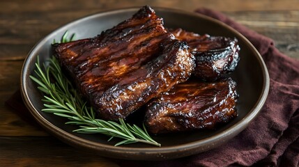 Boczek Wędzony (Smoked Bacon) with Rosemary (Polish Cuisine)