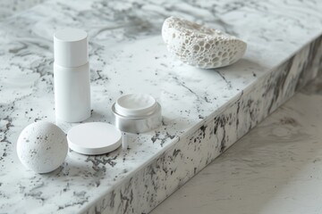 Fototapeta premium Countertop filled with various kitchenware and appliances