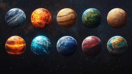 Realistic Planets Collection for Digital Art