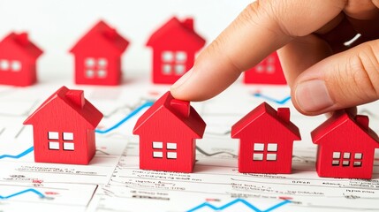 Mortgage Advisor Analyzing Interest Rates Graph for Property Financing Guidance
