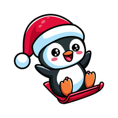 Cute Penguin Mascot, adorable penguin, kawaii penguin, cartoon penguin.