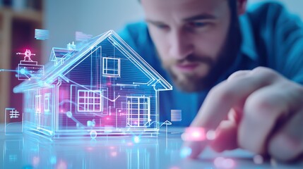Modern Home Financing Expert Showcasing Tailored Mortgage Plans on Digital Board