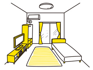 生活感のないミニマリストの部屋（2色）