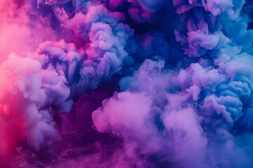 Fototapeta premium Abstract clouds in vibrant blue and purple, creating a dreamy and fantasy-like background ideal for creative and futuristic designs.