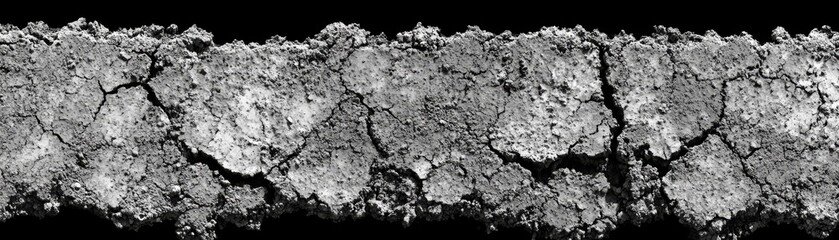 Obraz premium Cracked Dry Soil Texture Background Black White