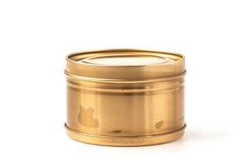 A close-up shot of a metal container on a white surface, perfect for use in industrial or scientific contexts