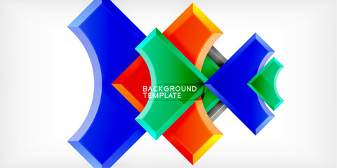 Geometric design abstract background - circles and triangles