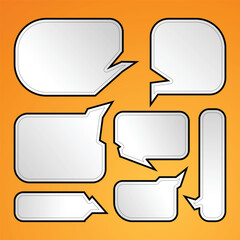 modern and sophisticated collection of chat box elements or promo sticker labels