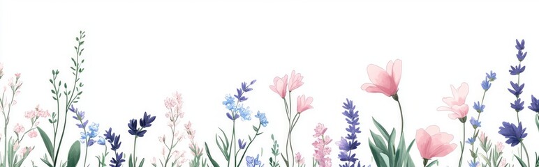 Delicate Floral Border Design