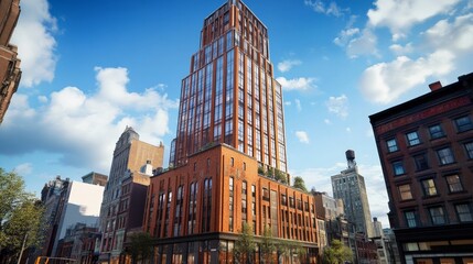 Obraz premium Majestic Skyscraper with Industrial Aesthetic