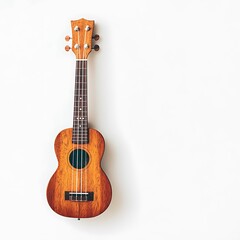 Naklejka premium A ukulele on a white background.