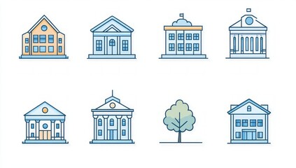 Elegant Building Illustrations