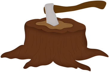 Ax on the stump 