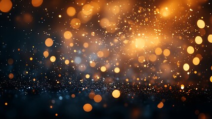 Obraz premium Captivating bokeh lights creating a magical atmosphere in dark background