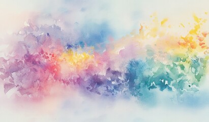 Pastel Dream: Soft Watercolor Landscape