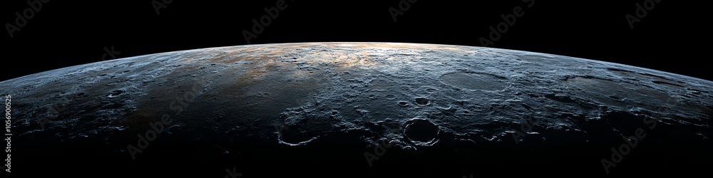 Wall mural a close up of the moon with a dark background. the moon is the only thing visible in the image