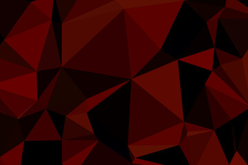 Fototapeta premium Dark Red Low Poly Abstract Background | Geometric Polygon Pattern for Modern and Stylish Design Projects.