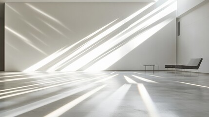 Minimalist Architectural Interior with Natural Lighting