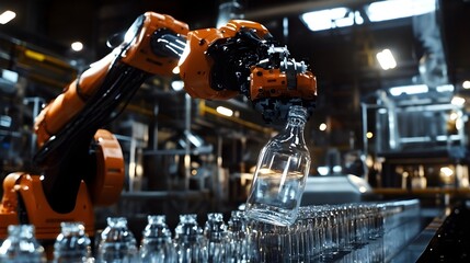 Robotic Arm Picking Up a Product.