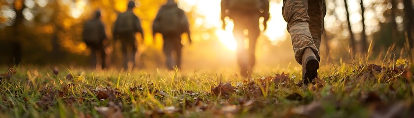 Veteran Day Miniature Art Style in Nature Background