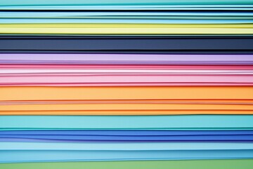 A stack of colorful papers with a rainbow pattern