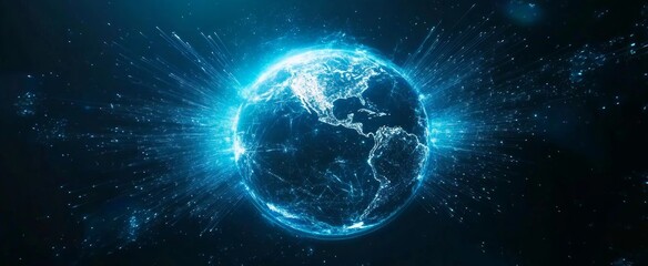 Global Network Earth Graphic