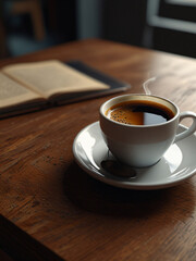 A cozy atmosphere and a cup of coffee await you.