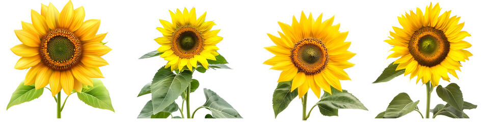 Vibrant sunflower display in full bloom