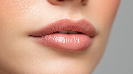Obraz premium Cosmetic clinic procedures for enhancing lip volume through injections