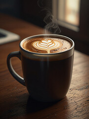 A cozy vibe surrounds a delicious cup of coffee.