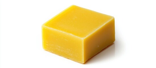Yellow Soap Isolated On White Background