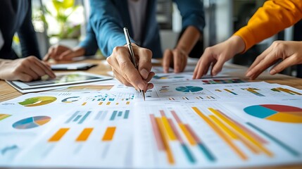 A group of business people working together, Business peoples meeting