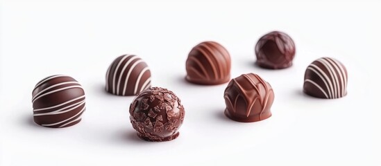 Chocolate Candies Isolated On White Background