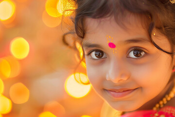 Fototapeta premium Generative AI Image of Traditional Diwali Festival of Lights with Oil Lamps and Festive Atmosphere