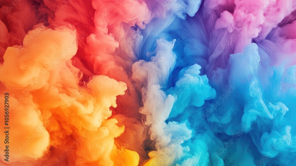 Poster vibrant abstract backdrop featuring an eruption of colorful ink
