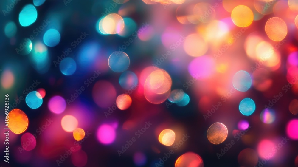 Aufkleber vibrant fireworks illuminate a blurred background with dazzling colors