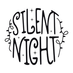 Silent Night Christmas T-shirt, Wishing You a Silent Night, The Magic of a Silent Night, Peaceful Christmas 