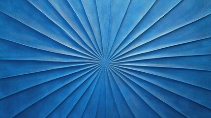 Blue textile featuring a sunburst pattern reminiscent of Venetian blinds ideal for use as background wallpaper