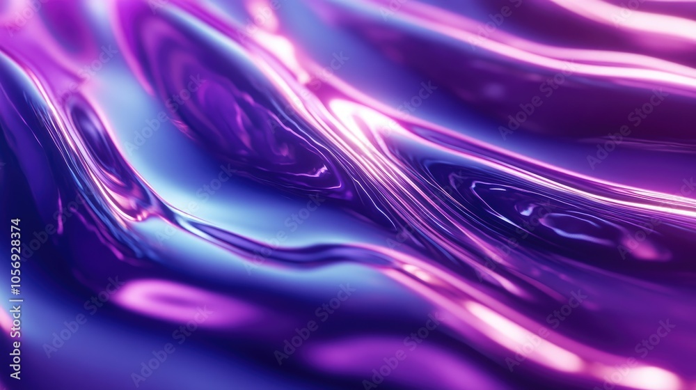 Aufkleber abstract holographic background featuring ultra violet waves in synthwave vaporwave and retrowave st