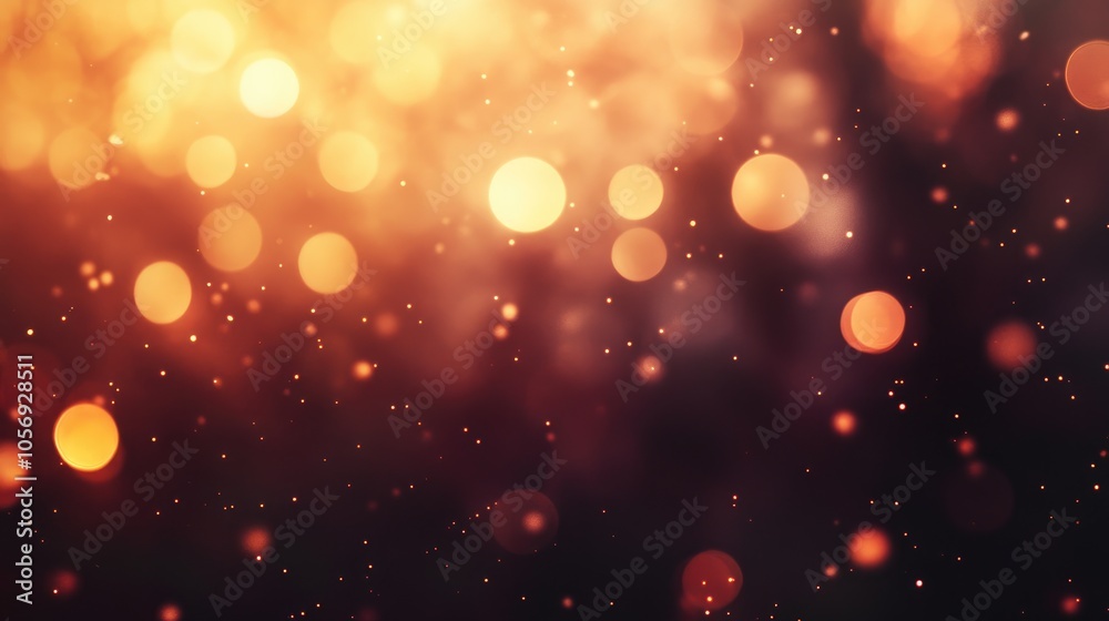 Aufkleber Abstract bokeh background featuring warm caramel tones with a soft and dreamy aesthetic