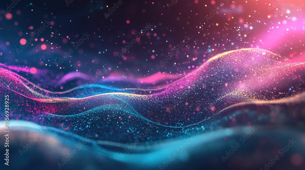 Fototapete a captivating abstract background showcasing vibrant energy and the dynamic movement of technologica