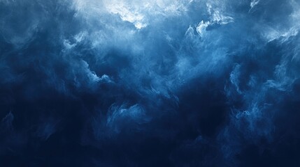 Obraz premium Cirrus clouds stretching across a deep navy blue sky illuminated by summer sunlight creating an ideal backdrop or wallpaper with ample copy space