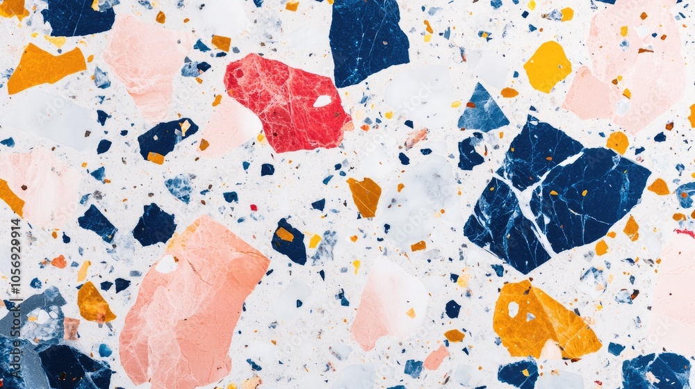 Poster abstract background featuring marble stone texture of terrazzo flooring