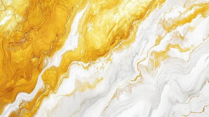 Fototapeta premium Artistic hand painted decorative background featuring marble texture ideal for creative designs in posters cards banners invitations and wallpapers Yellow and white hues enhance the artwork