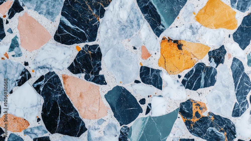 Poster abstract background featuring marble stone texture of terrazzo flooring