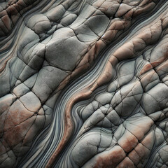 Obraz premium Detailed rock surface with organic flowing lines and earthy colors