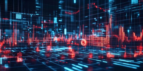 Obraz premium Digital Data Visualization Art