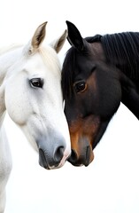 Obraz premium Two horses in love